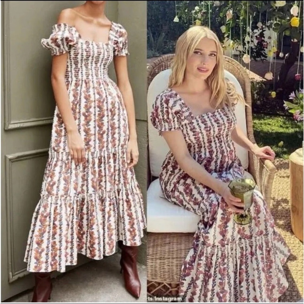 O.p.t. Daphne Smocked Dress, Tory Burch inspired